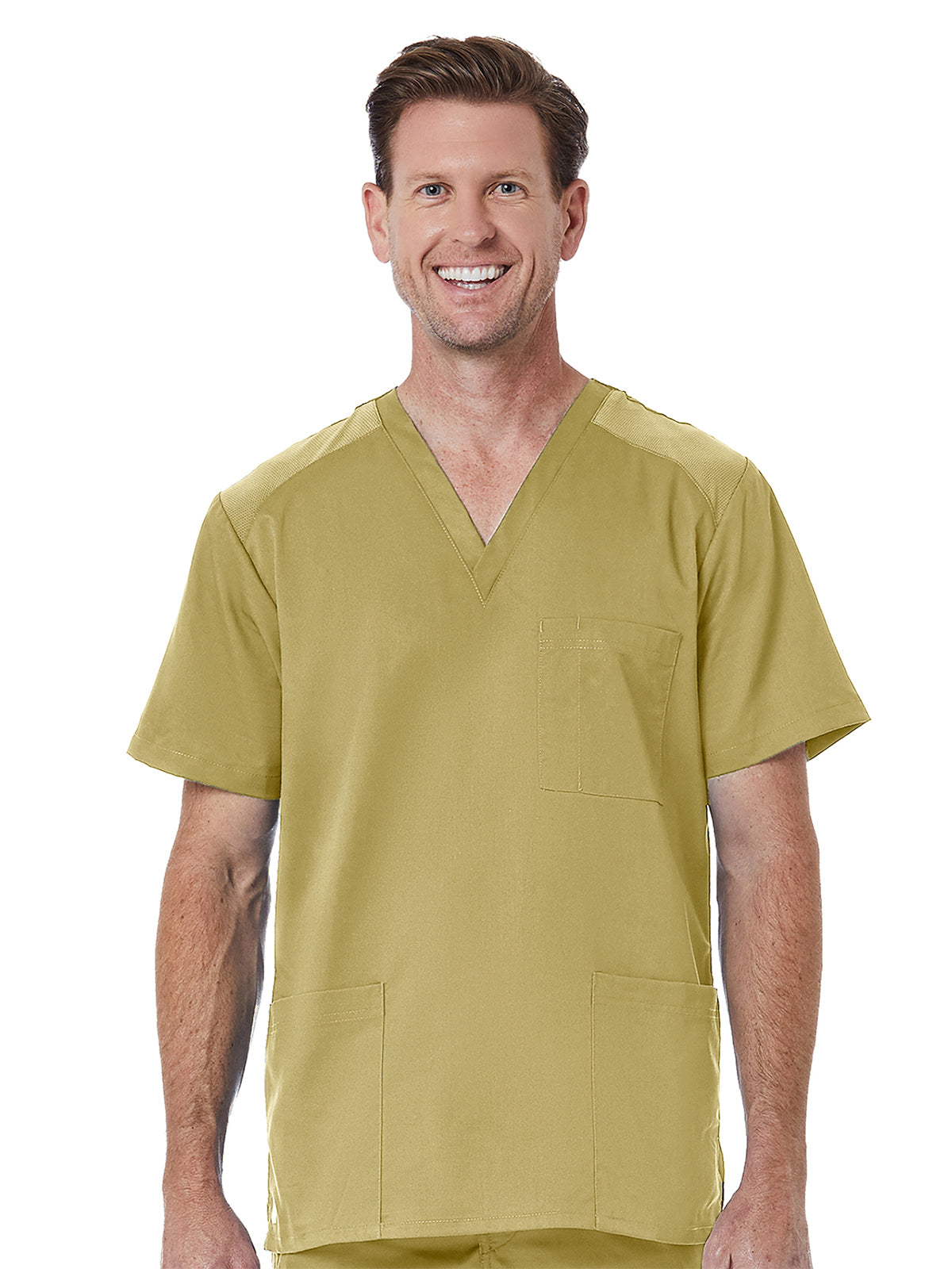 Men's Three-Pocket Wrinkle-Resistant V-Neck Top