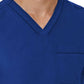 Men's One-Pocket Tuckable Contrast Piping V-Neck  Top - 5901 - Royal Blue