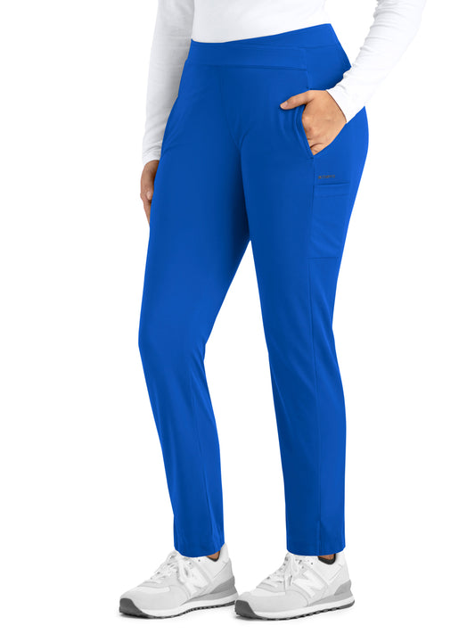 Women's Four-Pocket Wrapped Waist Tapered Pant