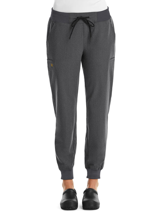 Women's Six-Pocket Mid Rise Convertible Drawcord Jogger Pant