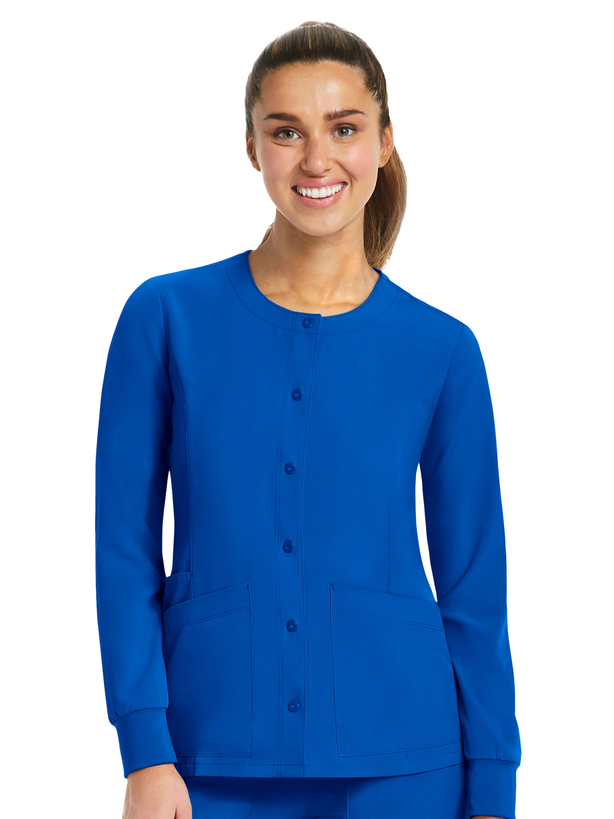 Women's Three-Pocket Round Neck Jacket