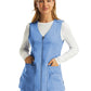 Women's Five-Pocket Zip-Front V-Neck Vest