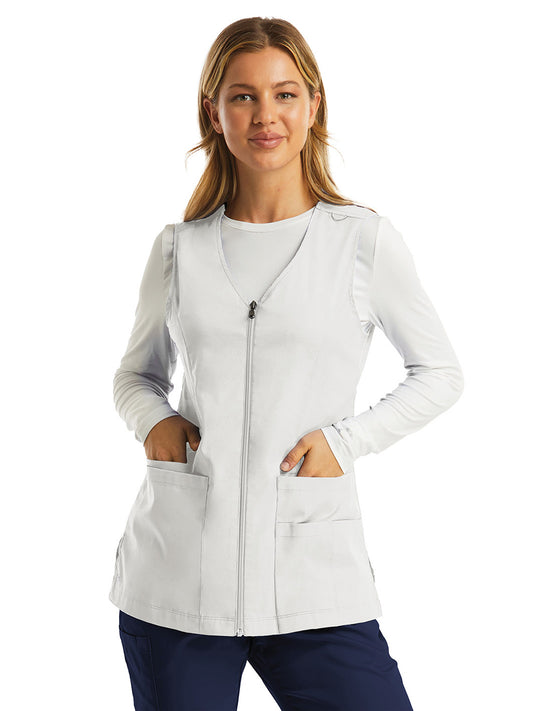 Women's Five-Pocket Zip-Front V-Neck Vest