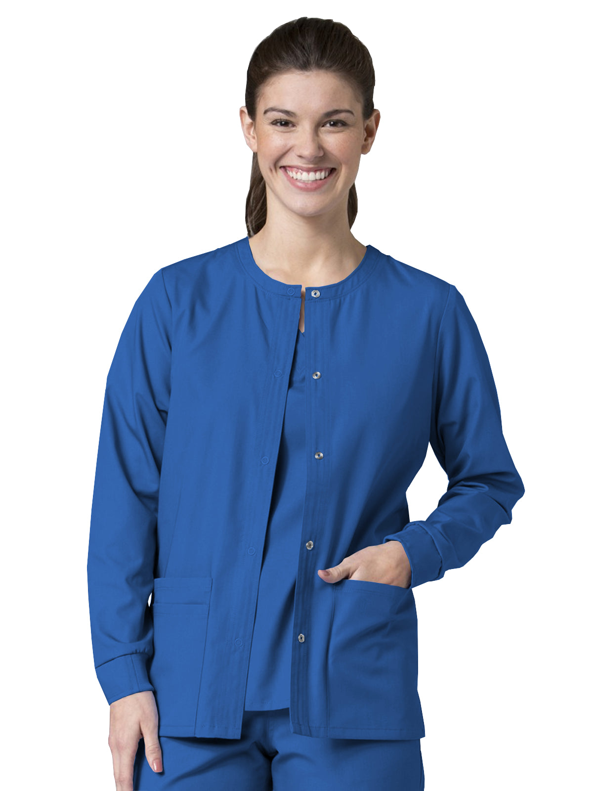 Women's Four-Pocket Warm-Up Scrub Jacket