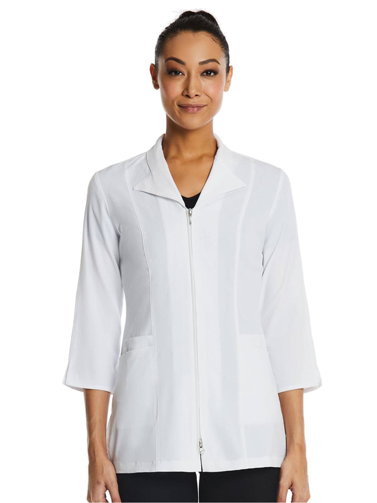 Women's Four-Pocket 3/4 Sleeve Zip Lab Jacket