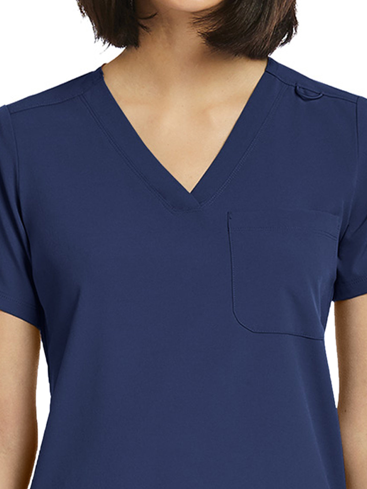 Women's Fitted One-Pocket V-Neck Scrub Top