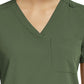 Women's Fitted One-Pocket V-Neck Scrub Top