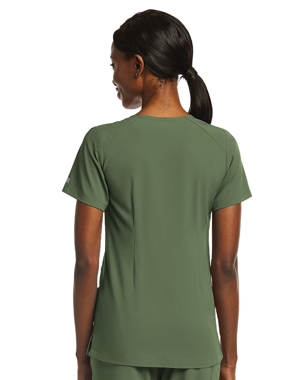 Women's Fitted Two-Pocket V-Neck Scrub Top