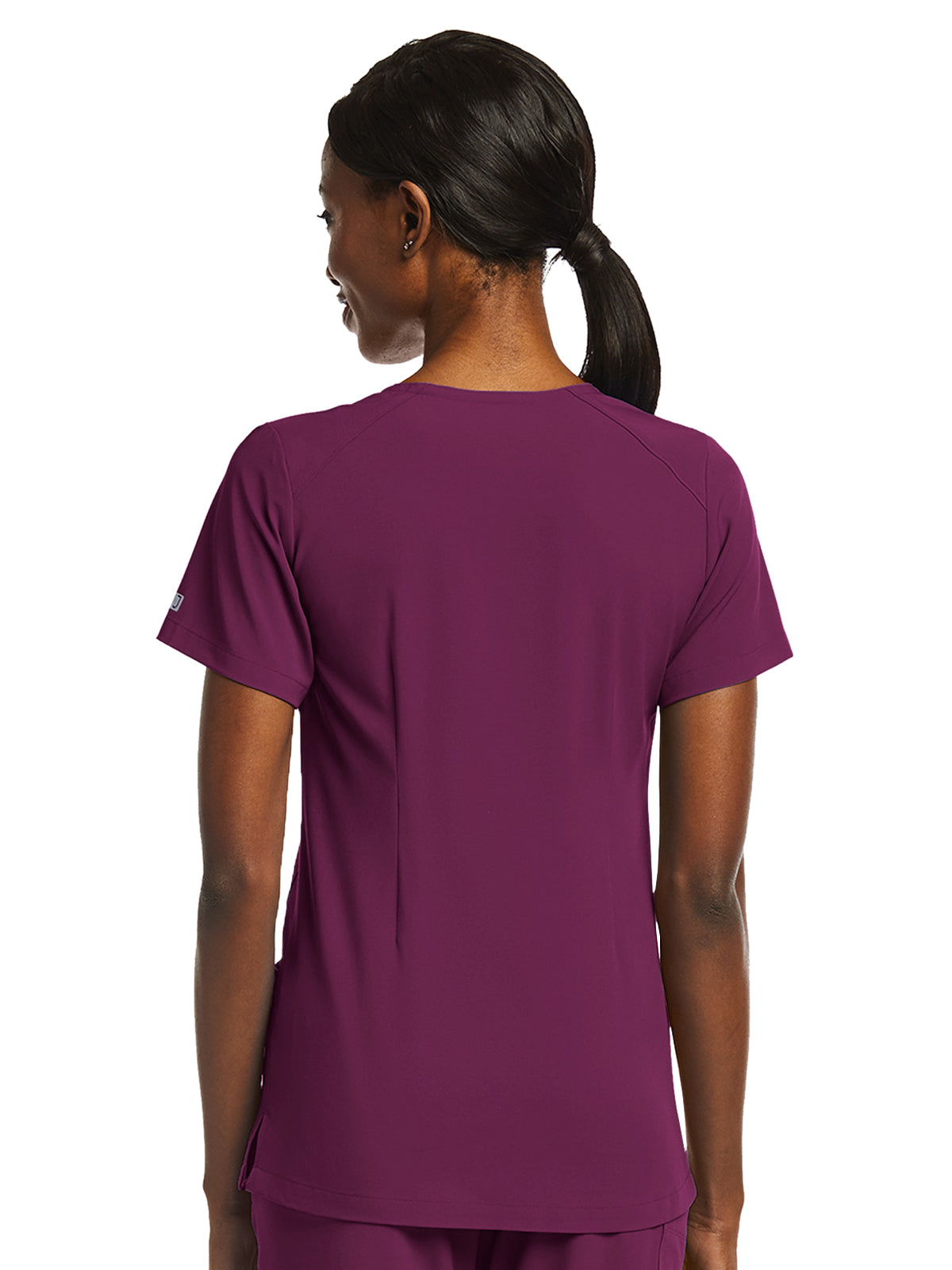 Women's Fitted Two-Pocket V-Neck Scrub Top