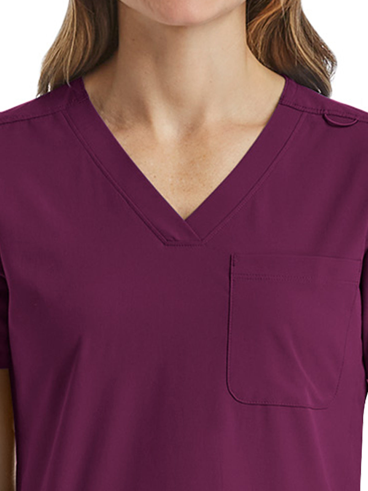 Women's Fitted Six-Pocket V-Neck Scrub Top