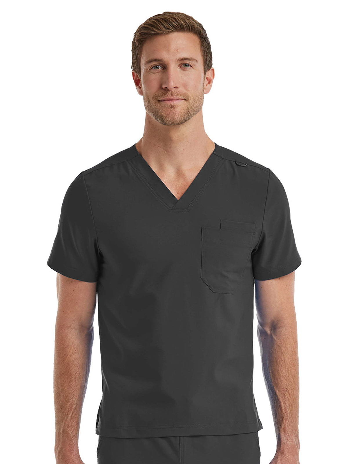 Unisex One-Pocket V-Neck Top