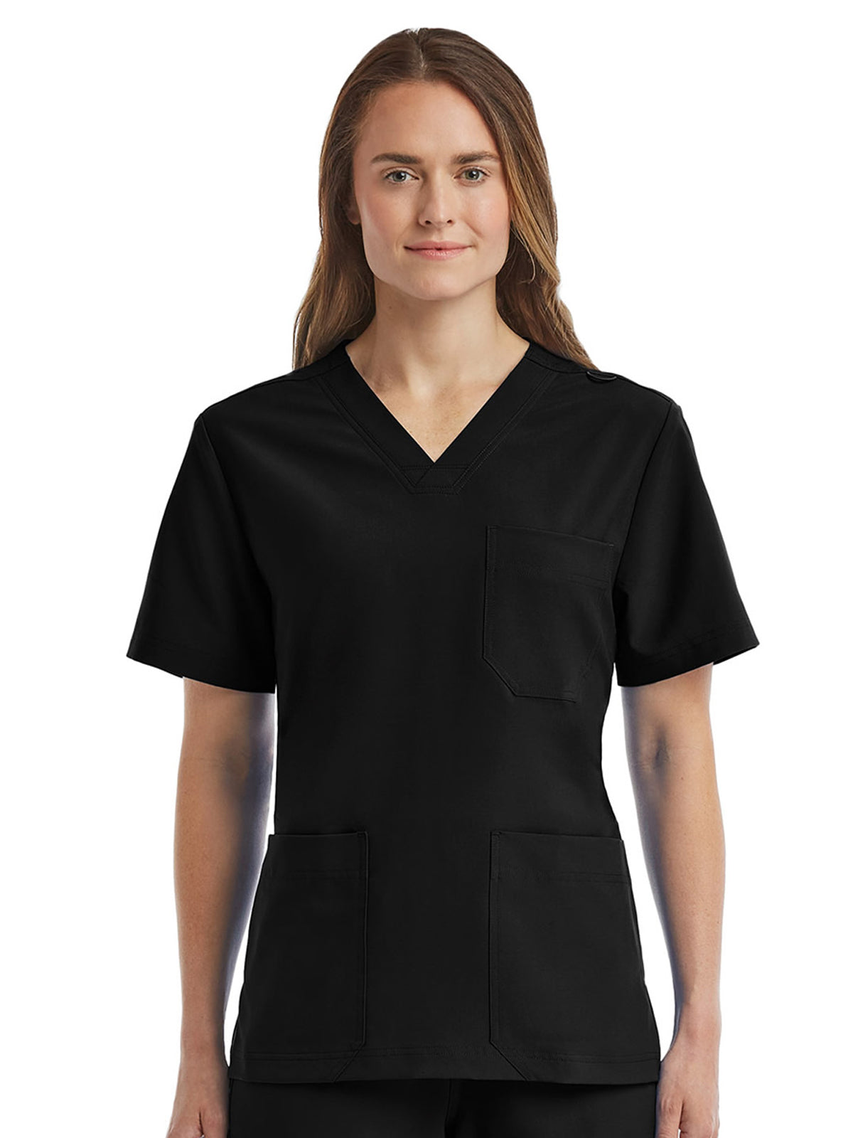 Unisex Three-Pocket V-Neck Scrub Top