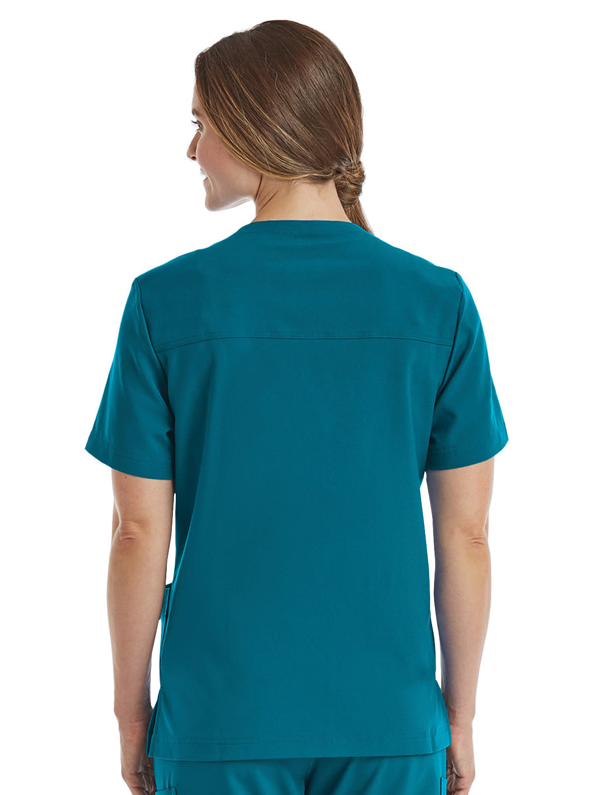 Unisex Three-Pocket V-Neck Scrub Top