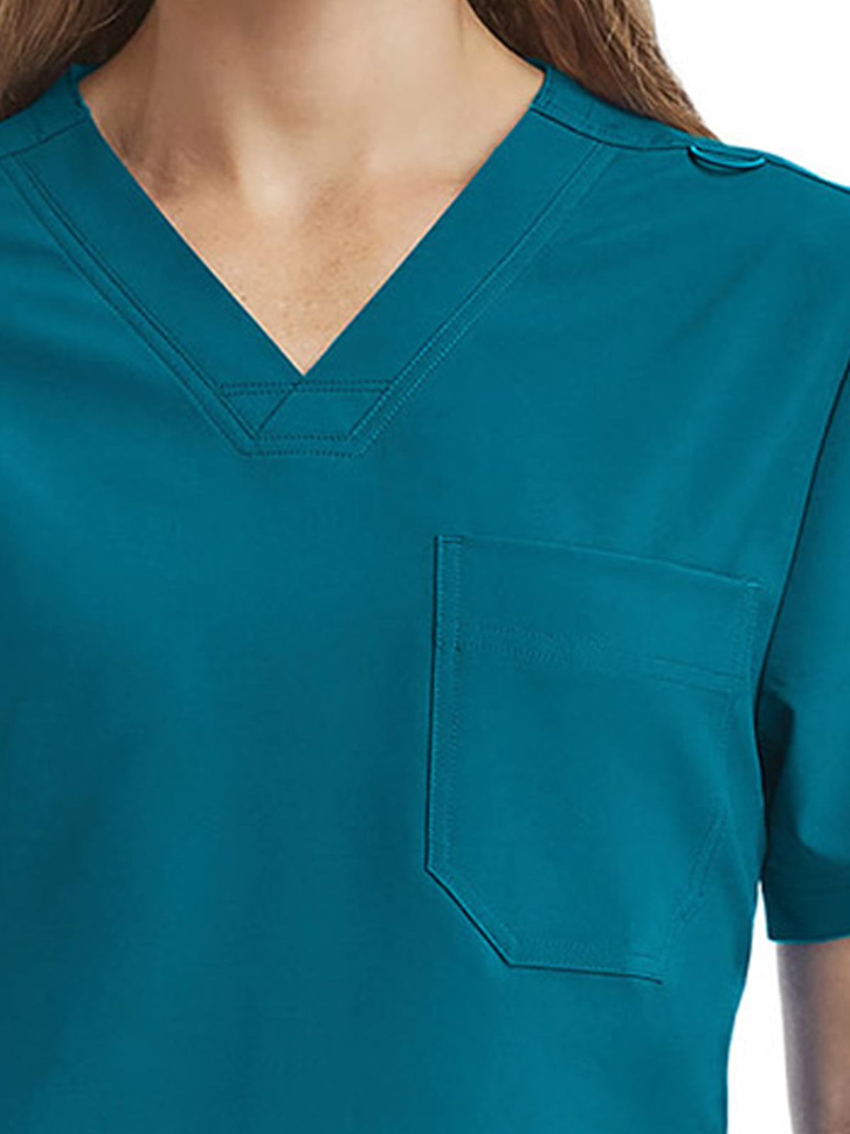 Unisex Three-Pocket V-Neck Scrub Top