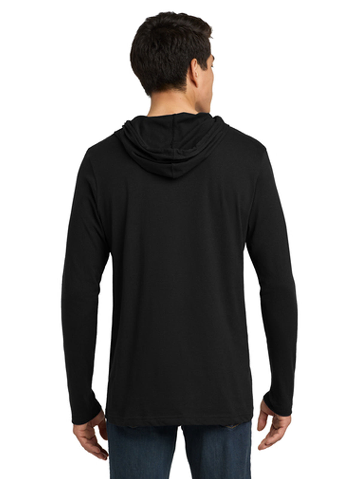 Men's Pocketless Long Sleeve Hooded T-Shirt