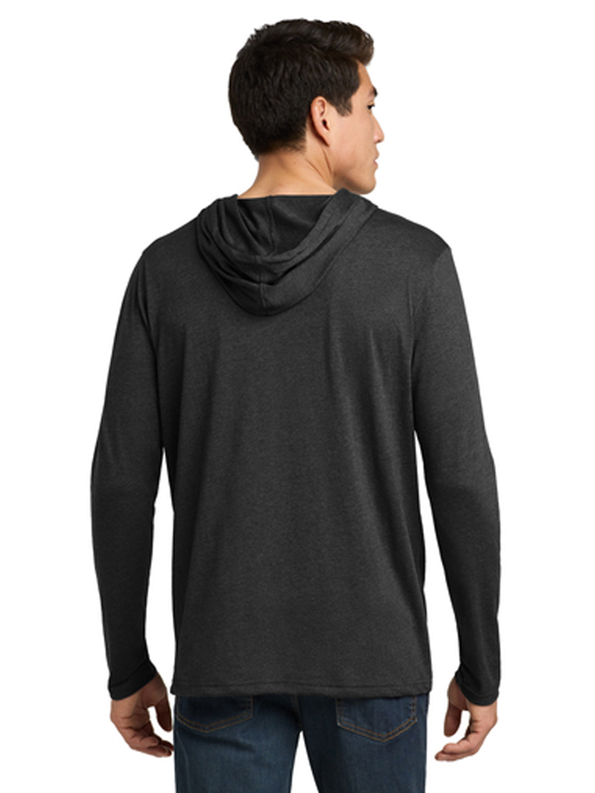 Men's Pocketless Long Sleeve Hooded T-Shirt