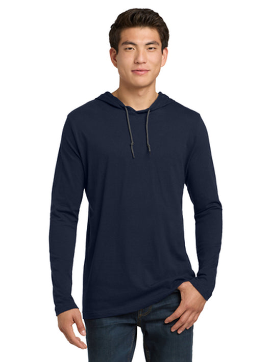 Men's Pocketless Long Sleeve Hooded T-Shirt