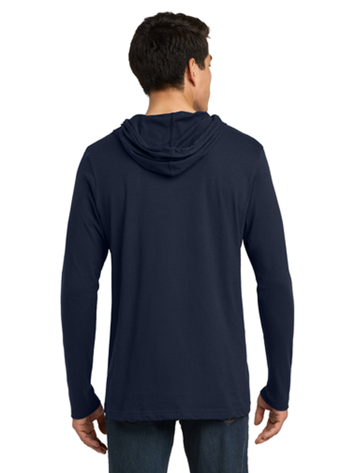 Men's Pocketless Long Sleeve Hooded T-Shirt