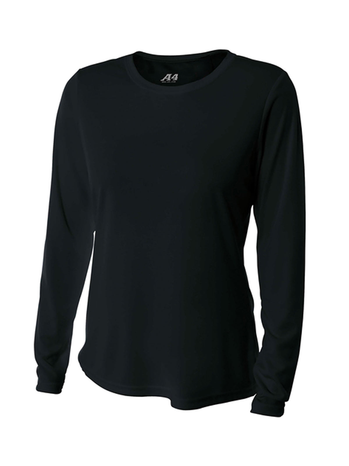 Women's Pocketless Cooling Performance Long Sleeve Tee - A4NW3002 - Black