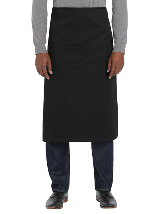 Men's Two-Pocket Easy Care with Stain Release Full Bistro Apron - A701 - Black