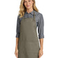 Women's Three-Pocket Easy Care with Stain Release Full Length Apron - A703 - Khaki