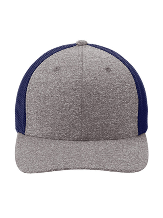 Unisex Mesh Back Trucker Cap - C302 - True Navy/ Grey Heather
