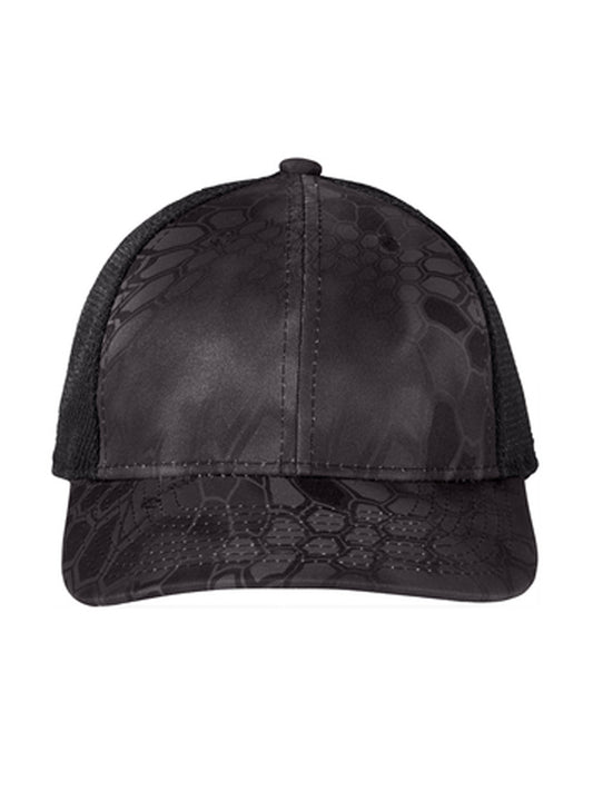 Unisex Camouflage Mesh Back Snapback Cap - C892 - Kryptek Typhoon/ Black