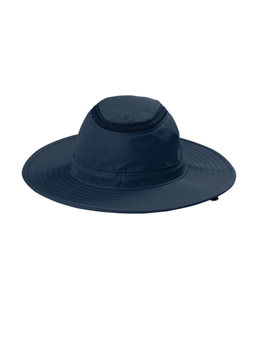 Unisex Outdoor Ventilated Wide Brim Hat - C947 - Dress Blue Navy