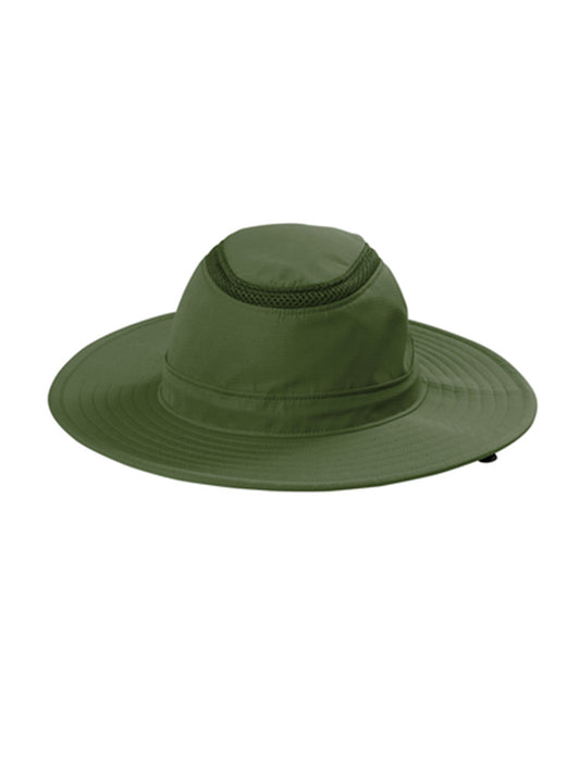Unisex Outdoor Ventilated Wide Brim Hat - C947 - Olive Leaf