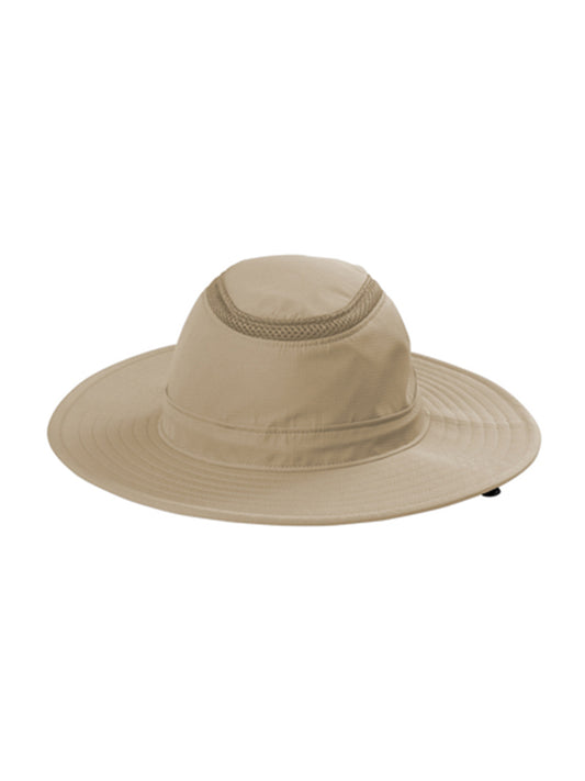 Unisex Outdoor Ventilated Wide Brim Hat - C947 - Stone
