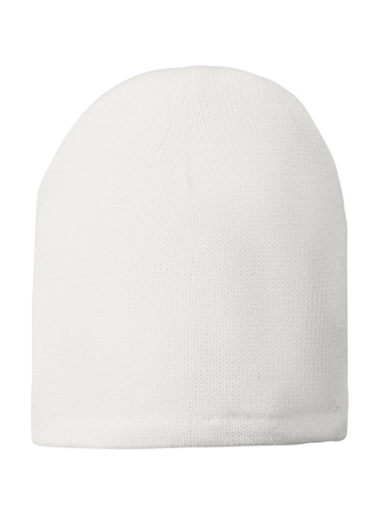 Unisex Fleece-Lined Beanie Hat - CP91L - White