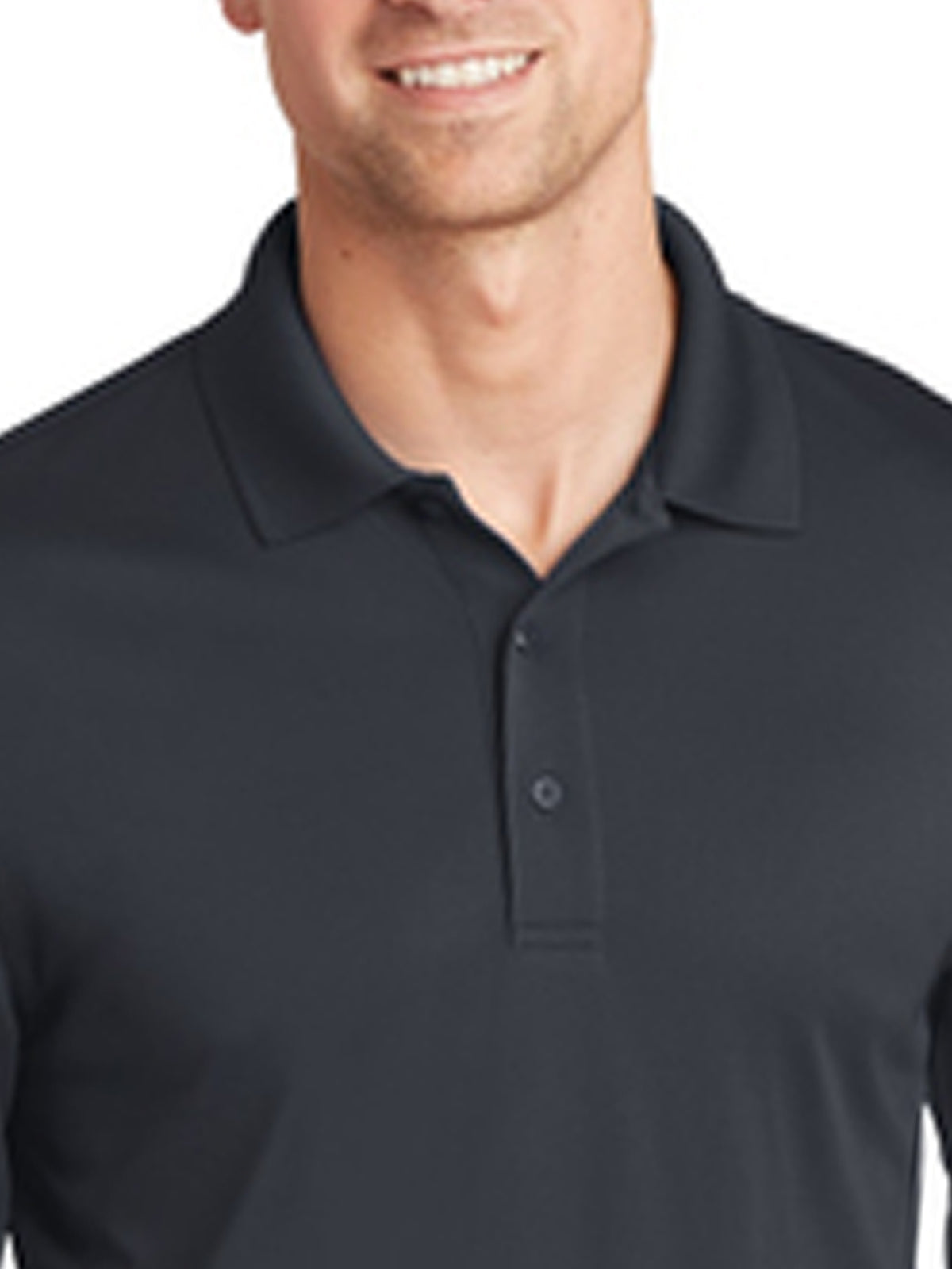 Men's Pocketless Long Sleeve Polo