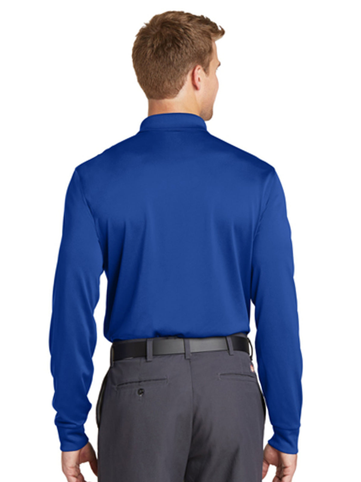 Men's Pocketless Long Sleeve Polo