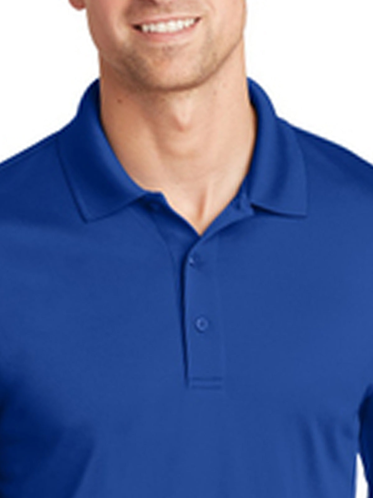 Men's Pocketless Long Sleeve Polo