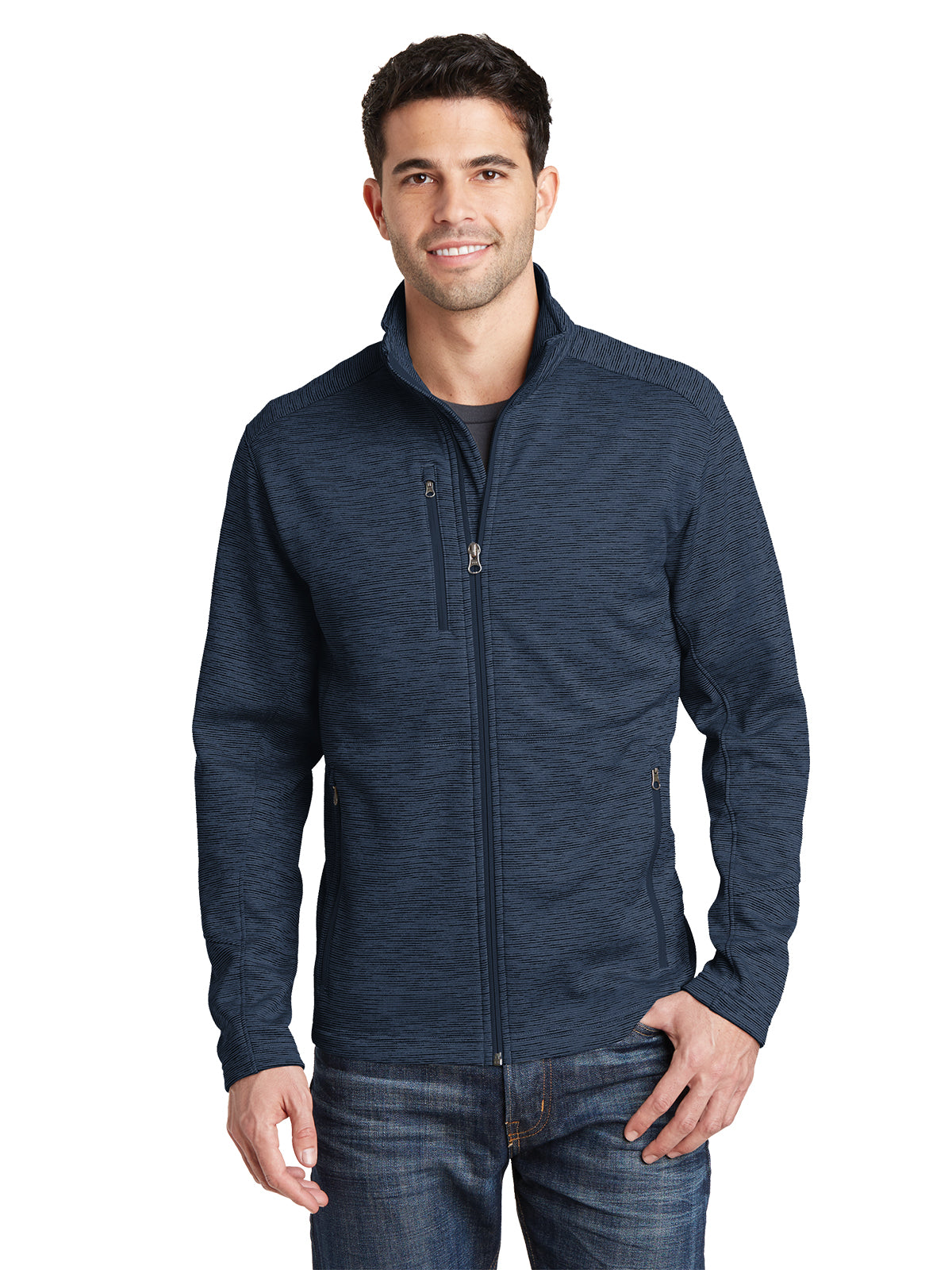 Men's Striped Fleece Jacket