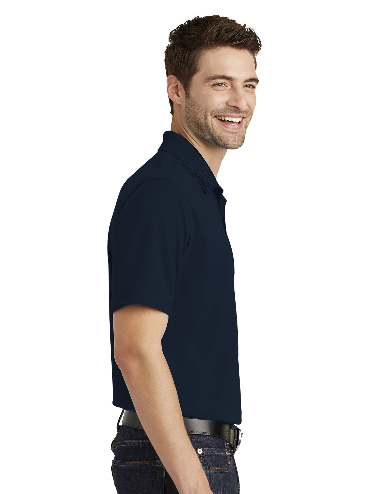 Men's Pocketless Micro-Mesh Polo