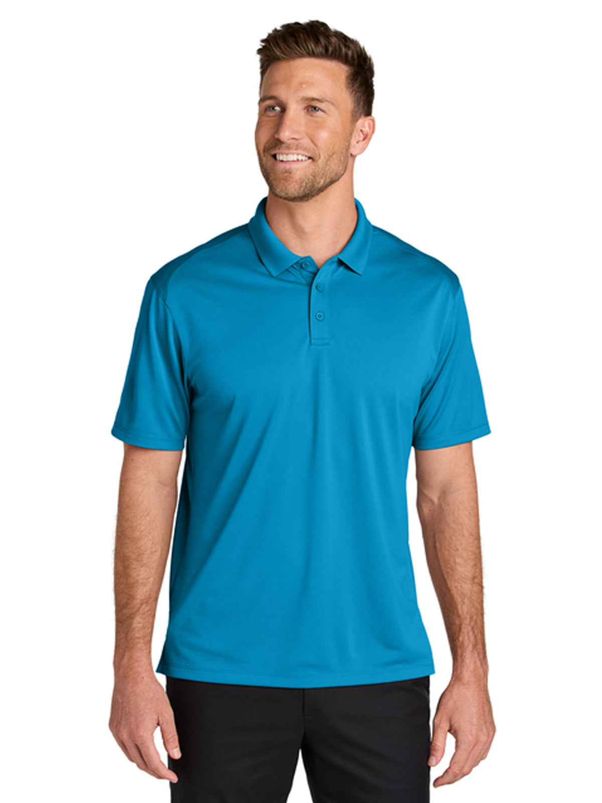 Men's Pocketless Moisture Wicking Polo - K240 - Parcel Blue