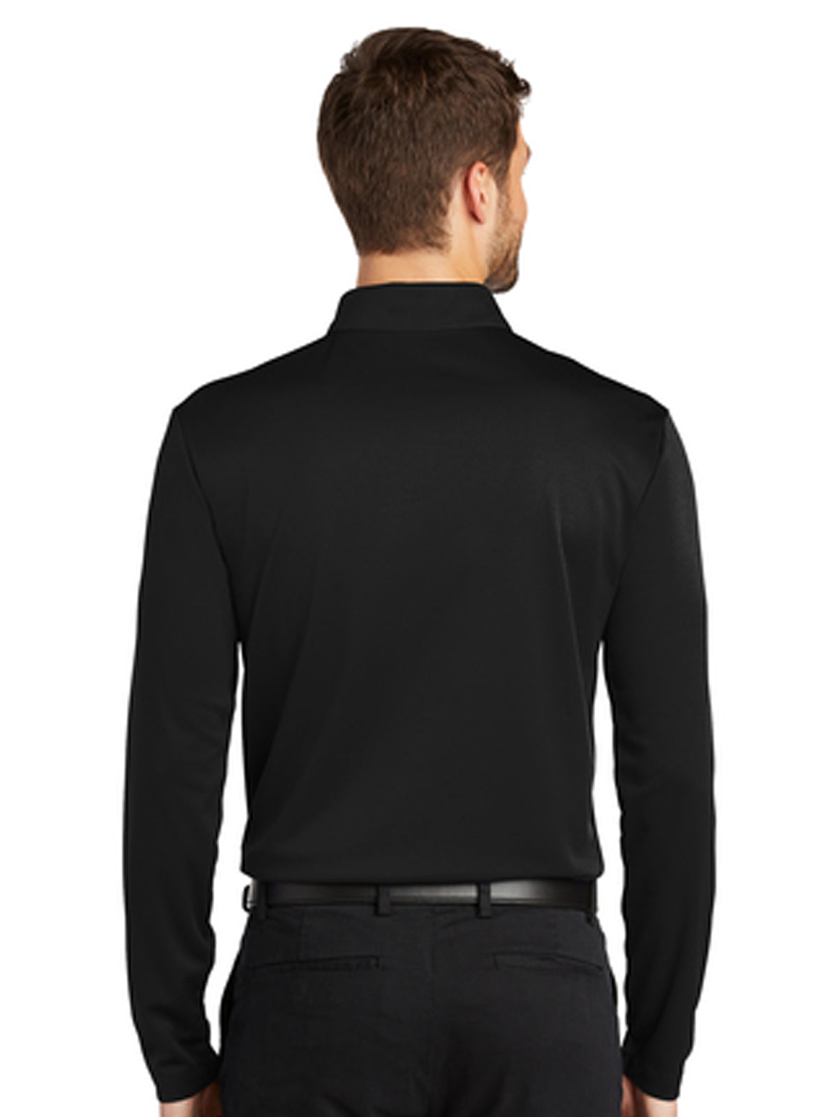 Men's Pocketless Performance Long Sleeve Polo