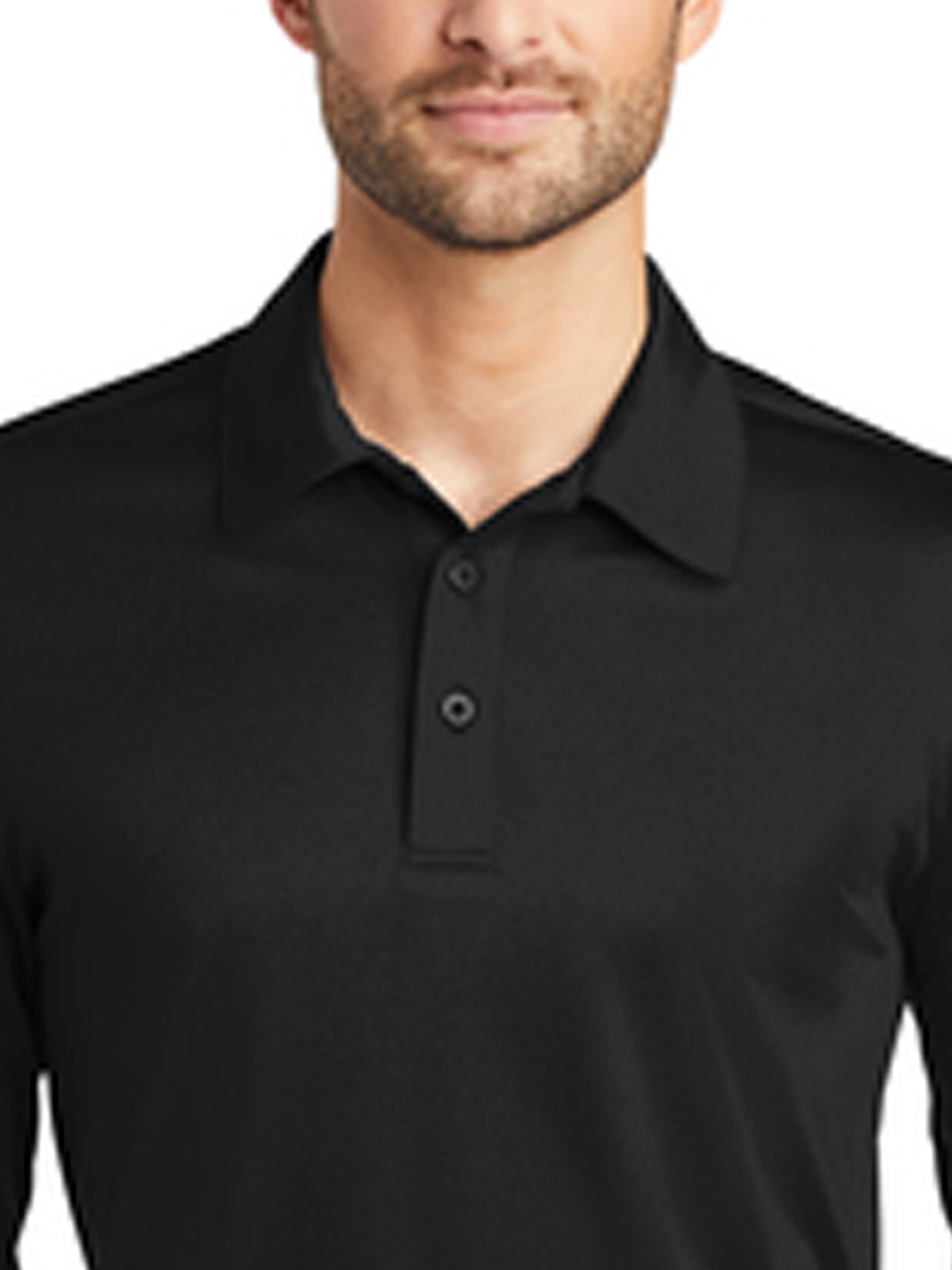 Men's Pocketless Performance Long Sleeve Polo