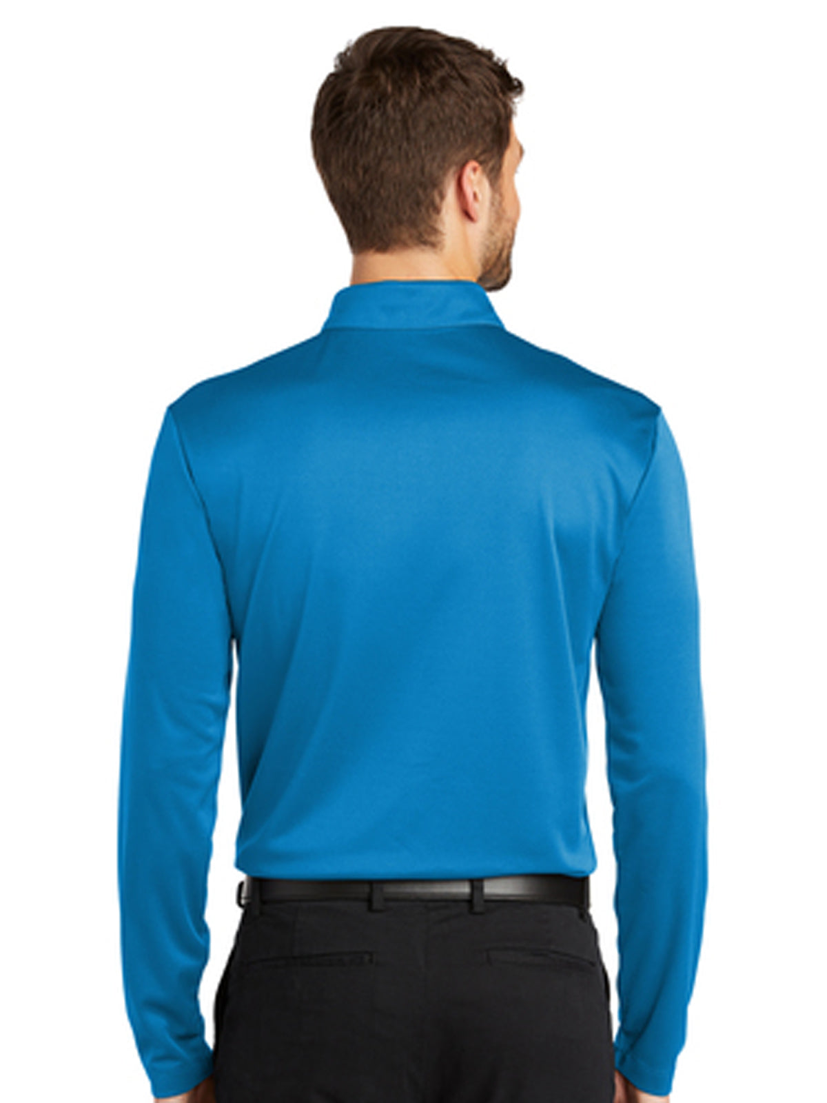 Men's Pocketless Performance Long Sleeve Polo