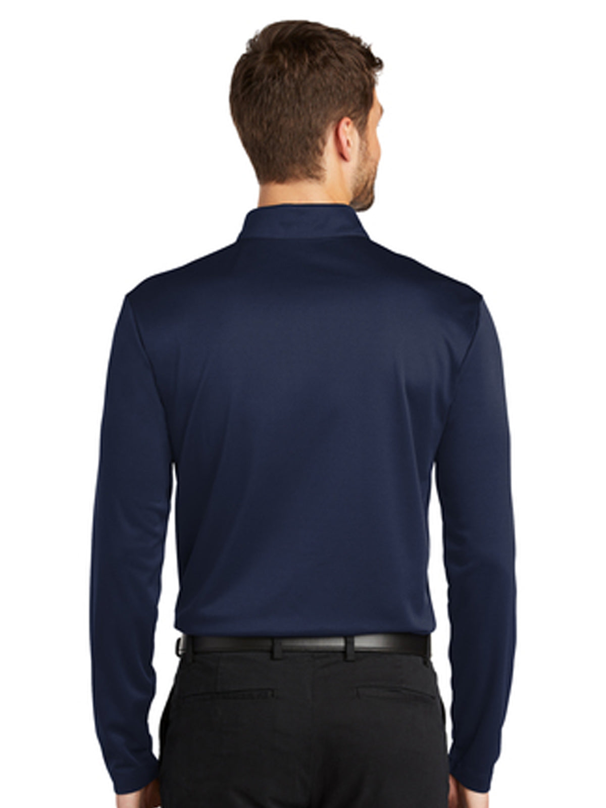 Men's Pocketless Performance Long Sleeve Polo