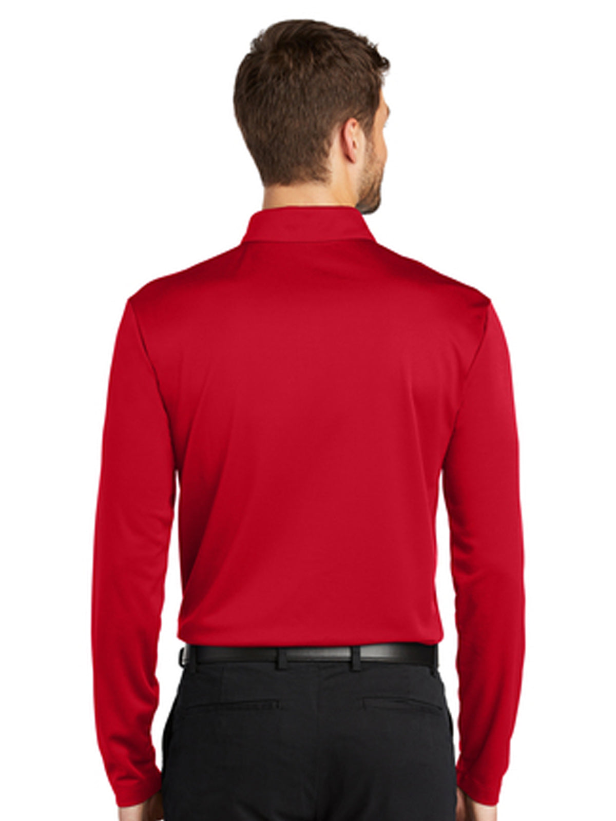 Men's Pocketless Performance Long Sleeve Polo