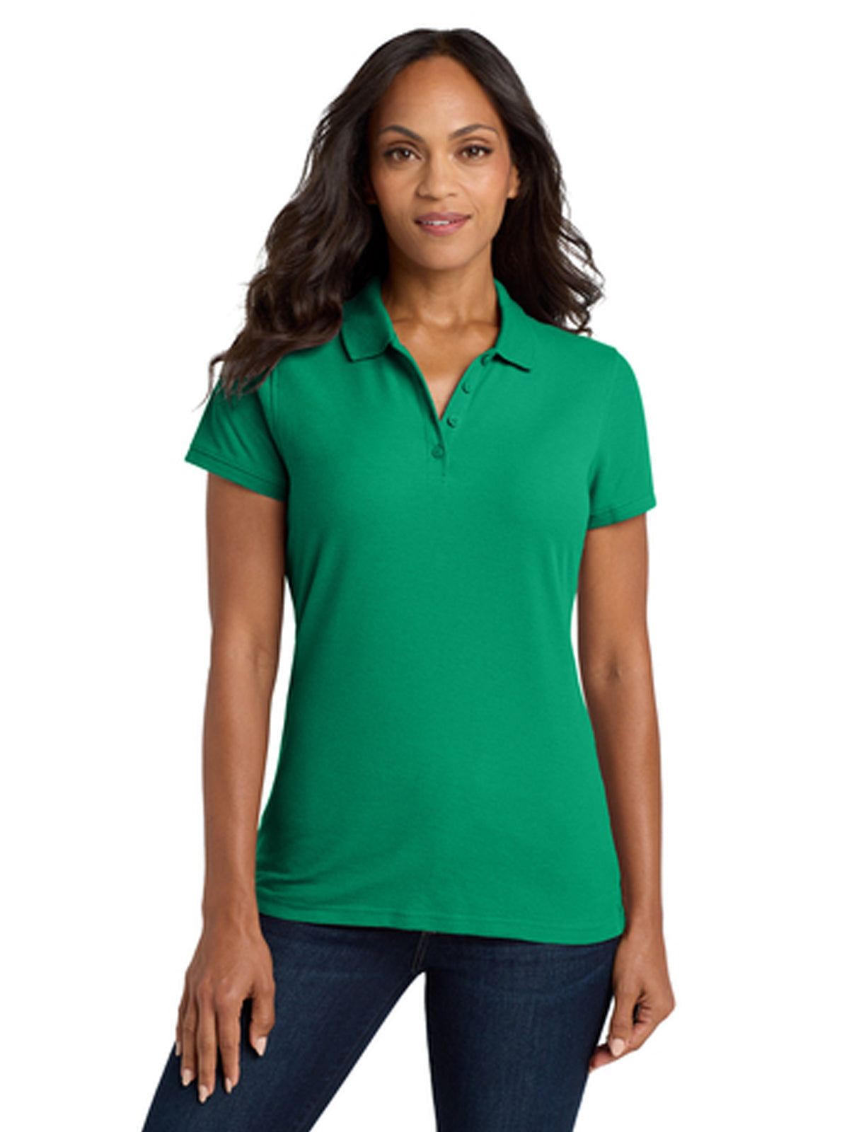 Women's Classic Pique Polo Shirt - L100 - Bright Kelly Green