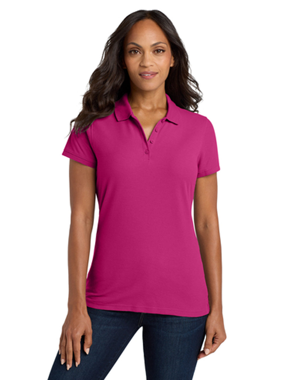 Women's Classic Pique Polo Shirt - L100 - Pink Azalea