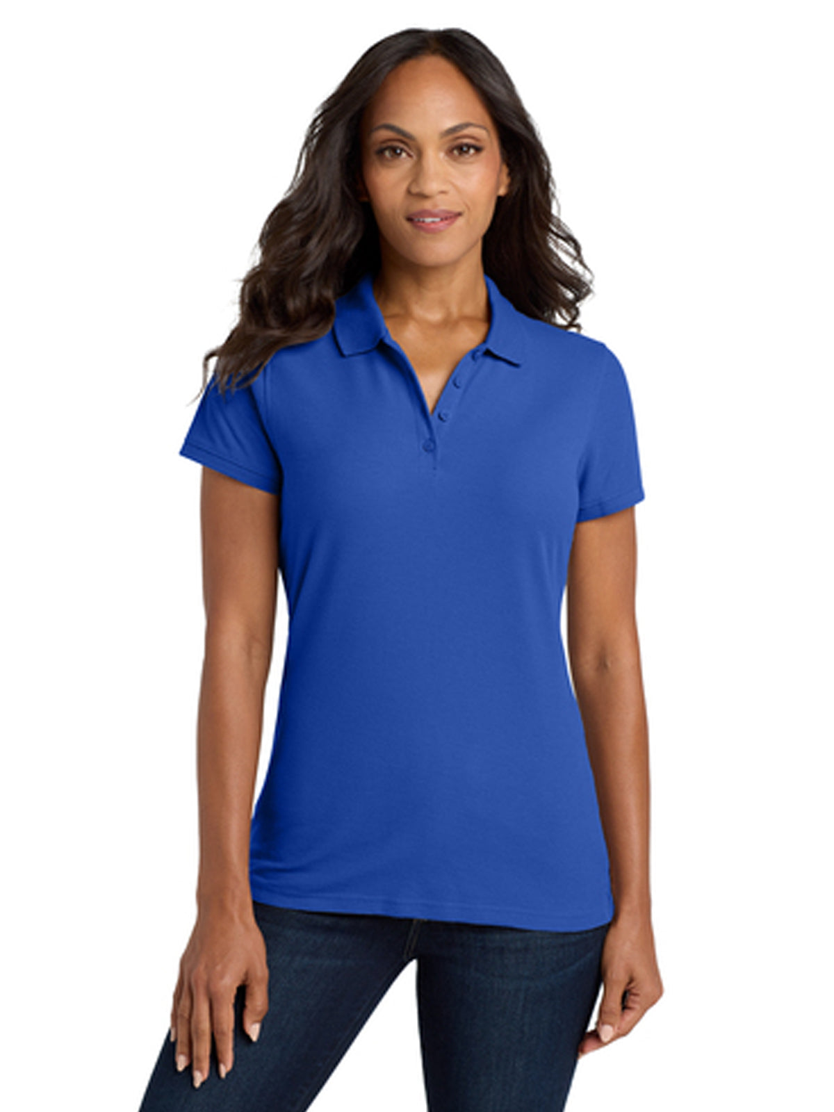 Women's Classic Pique Polo Shirt - L100 - True Royal