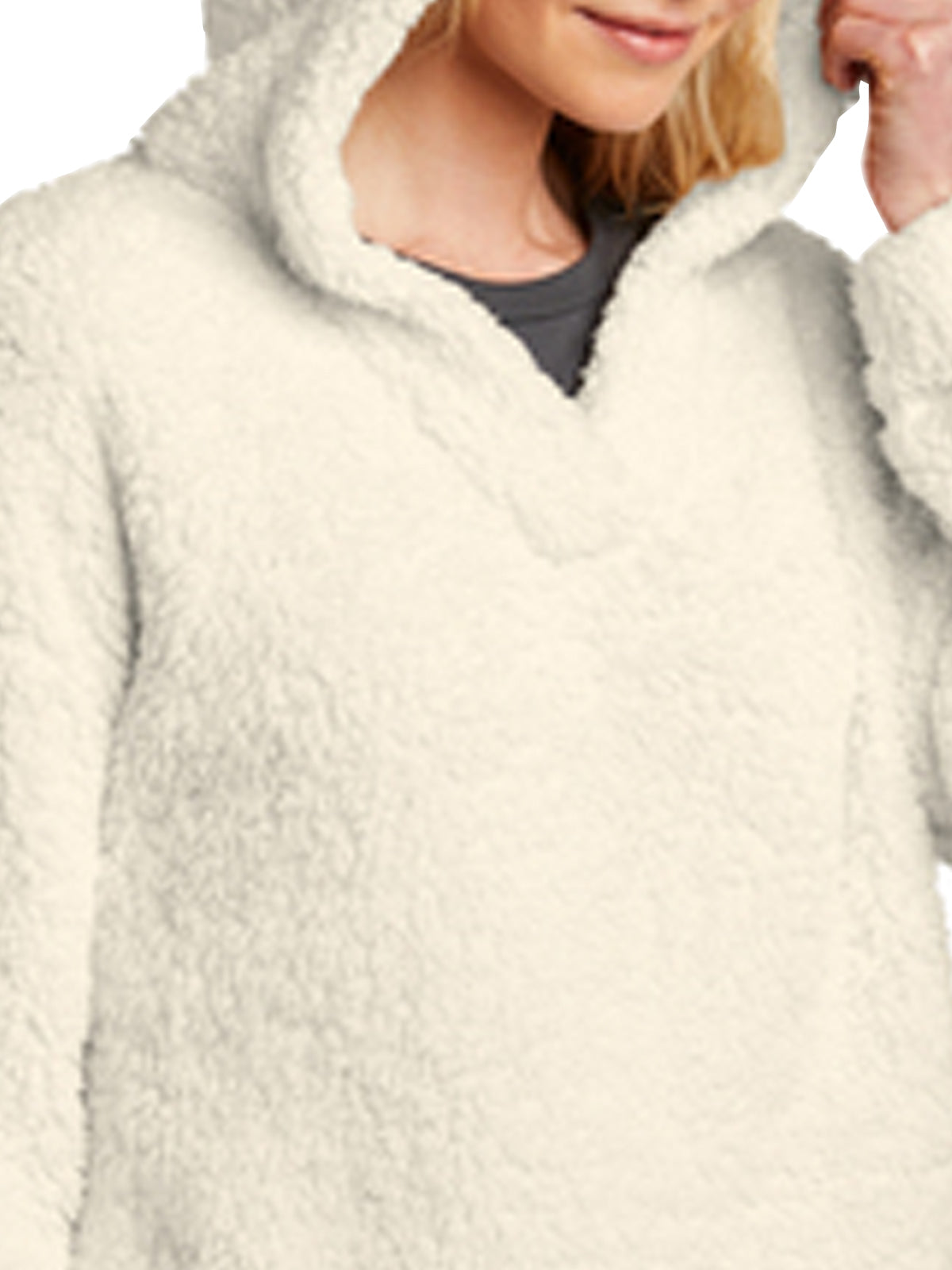 Women's Cozy Sherpa Fleece Hoodie Sweatshirt