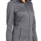 Women's Striped Fleece Jacket - L231 - Black