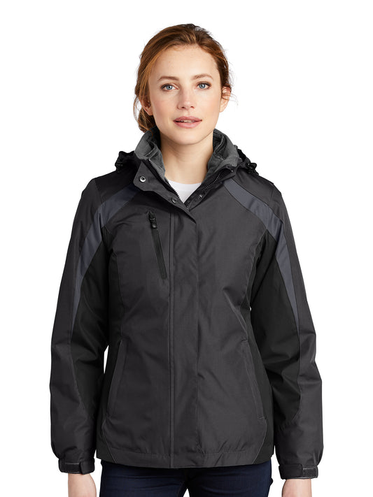 Women's Colorblock 3-in-1 Jacket - L321 - Black/Black/Magnet