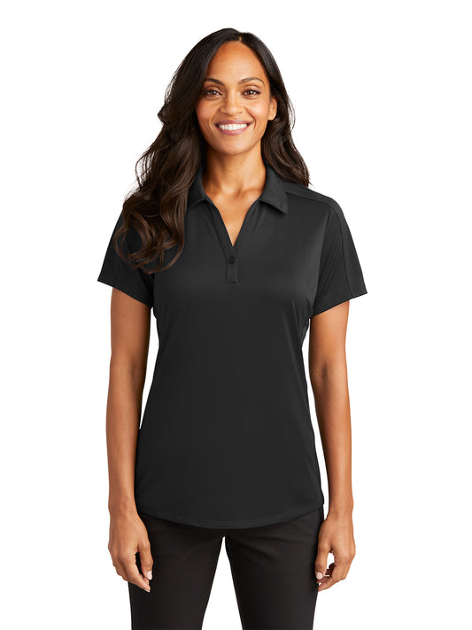 Women's Pocketless Jacquard Polo