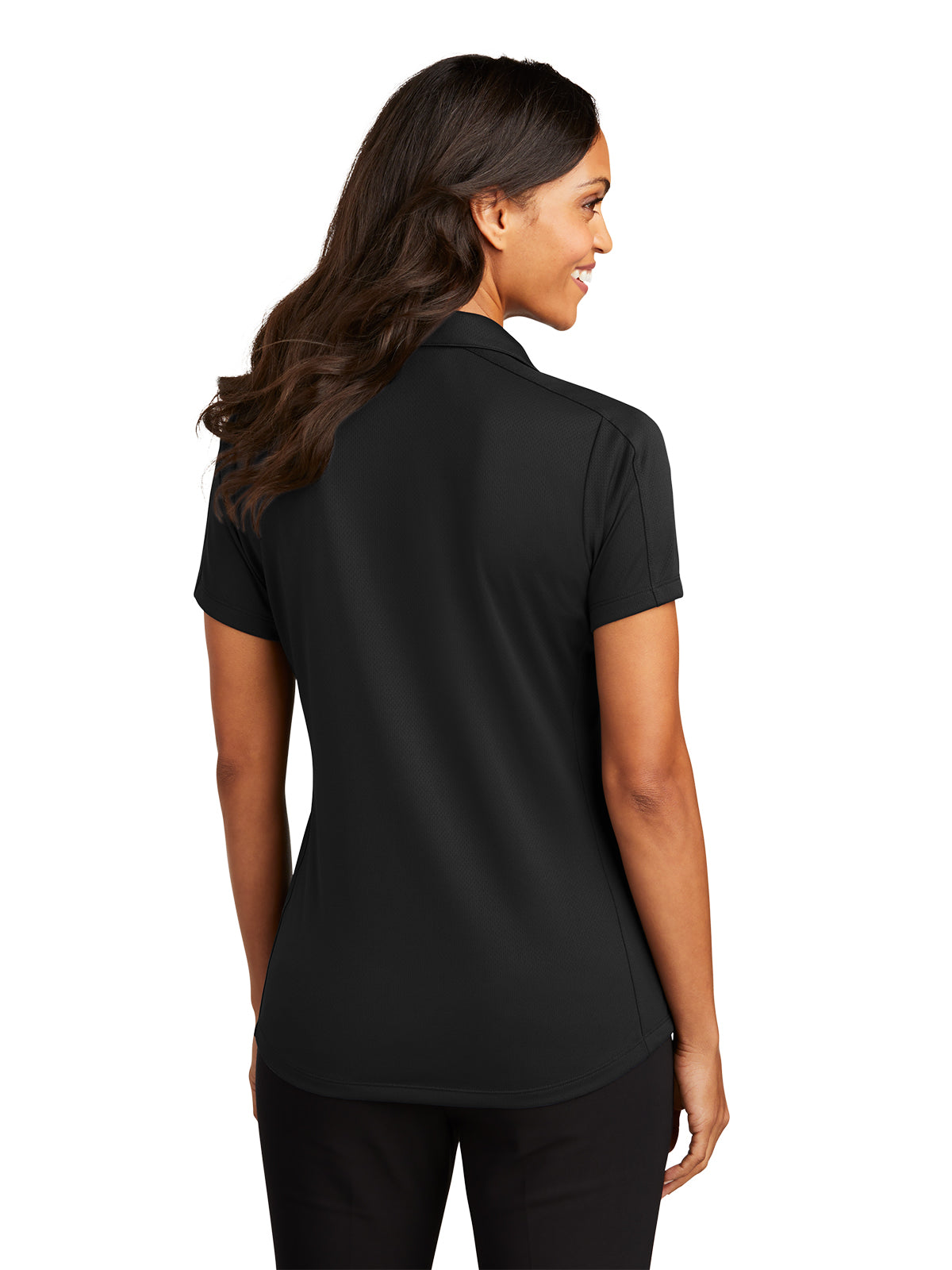 Women's Pocketless Jacquard Polo